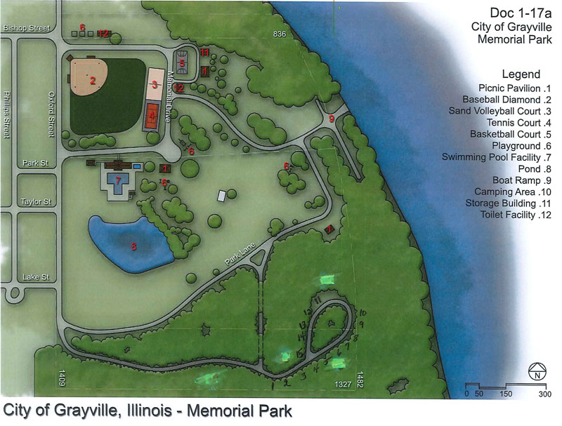 Grayville Memorial Park map